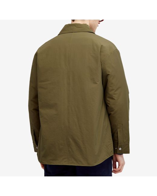 Maison Kitsuné Green Padded Shirt Jacket for men