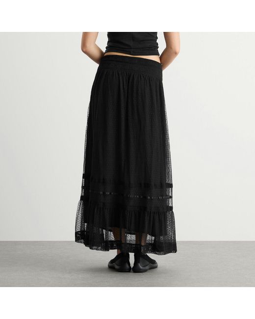 Rixo Black Tuta Midi Skirt