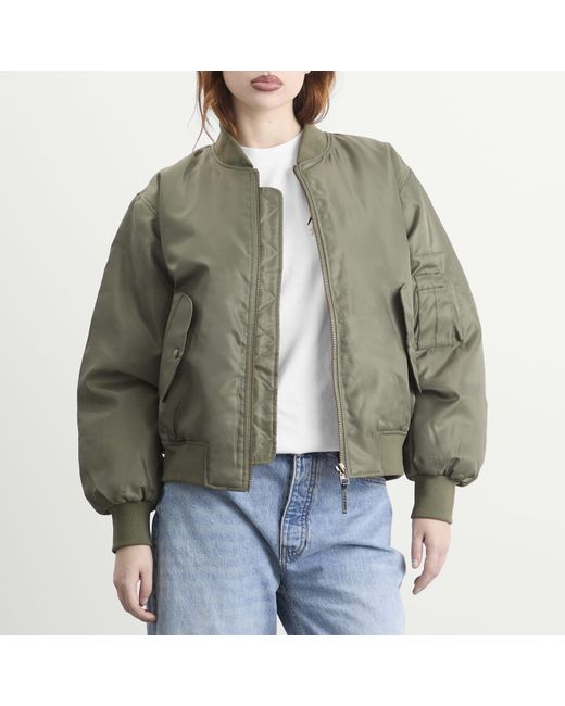 Anine Bing Green Leon Bomber Jacket