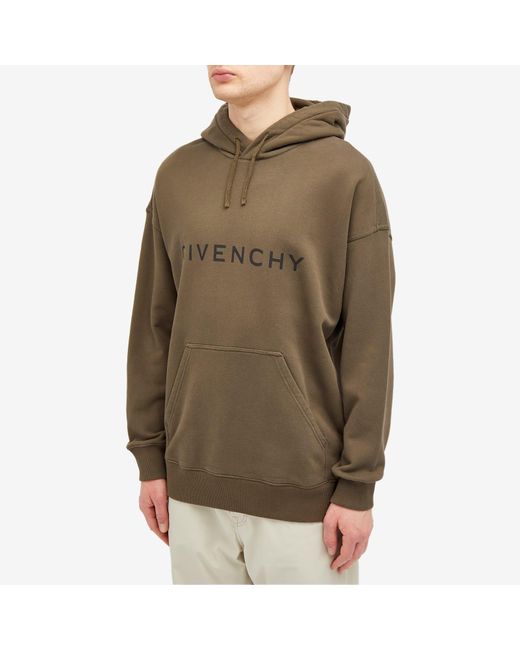 Givenchy Green Archetype Logo Hoodie for men