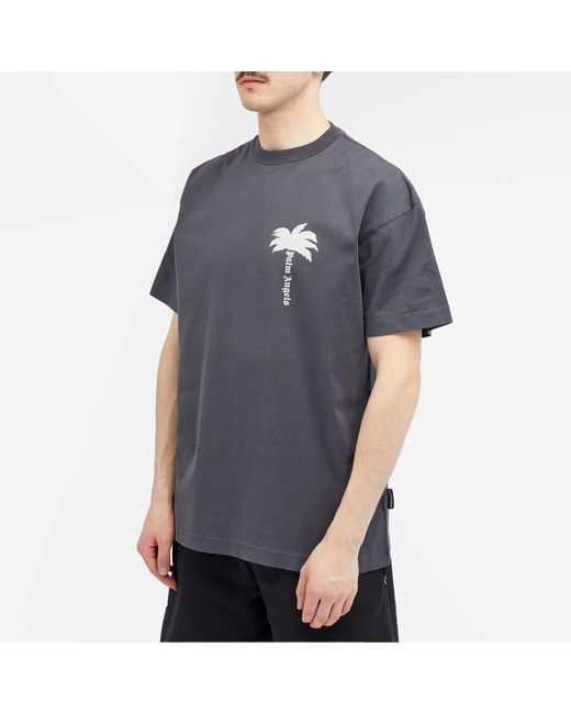 Palm Angels Blue Palm T-Shirt for men