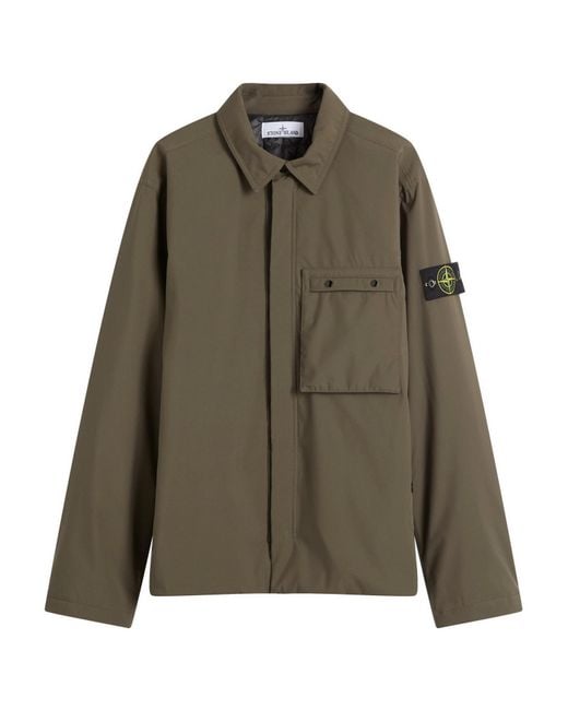 Stone Island Green Soft Shell-R Primaloft Jacket for men