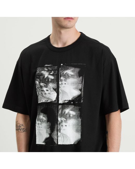 YMC Black Triple T-Shirt Faces for men