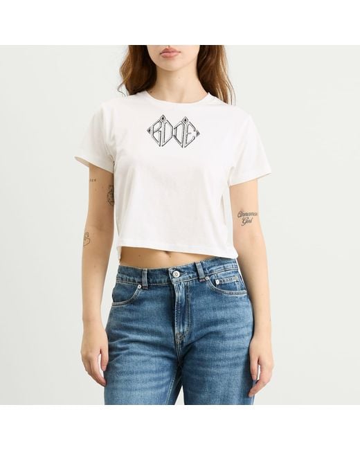 Bode White Diamond Monogram T-Shirt
