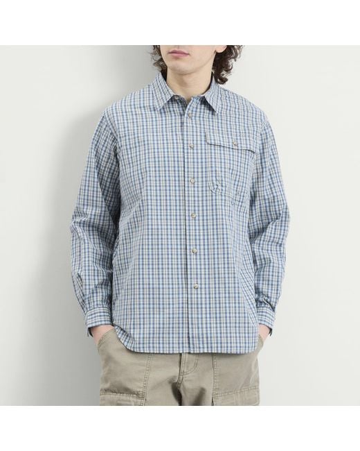 Gramicci Blue Poplin Millwood Shirt for men