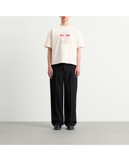 About Blank Black Tailored Wide Leg Trouser for men