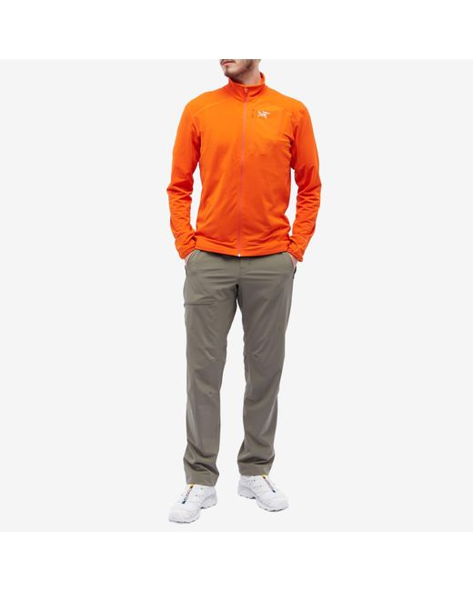 Arc'teryx Orange Delta Zip Fleece for men