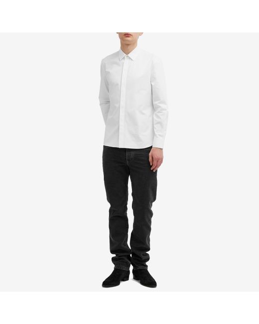 Saint Laurent White Classic Poplin Shirt for men