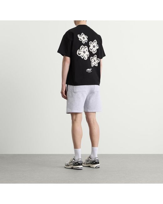 MKI Miyuki-Zoku Black Hibiscus T-Shirt for men
