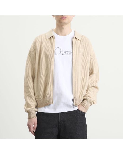 Dime Natural Double Zip Knit Cardigan for men
