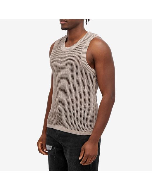 Represent Brown Washed Knitted Vest for men