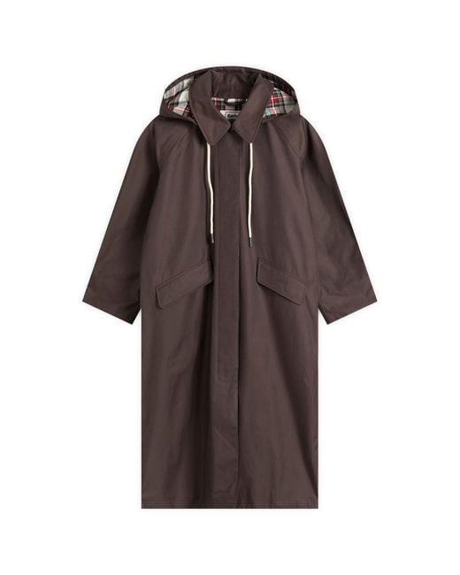 Barbour Brown X Alexa Chung Hooded Trench Coat