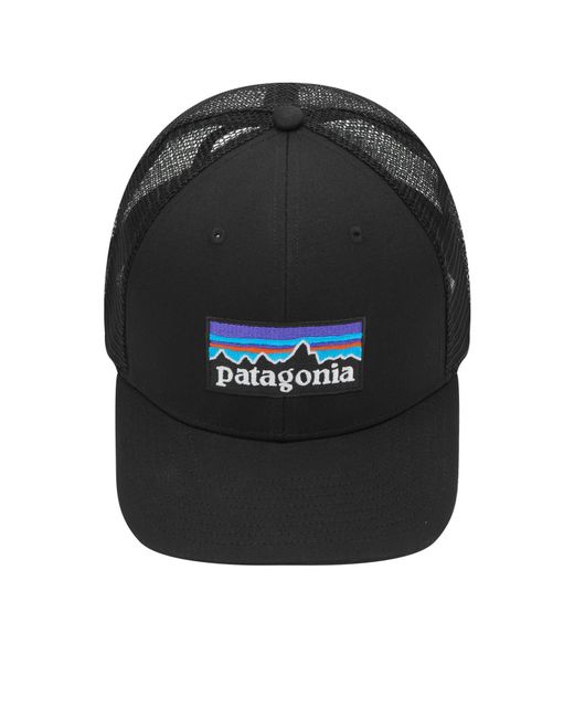 Patagonia Black P-6 Logo Trucker Cap