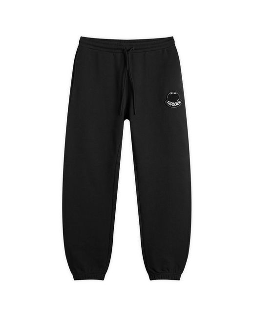 Moncler Black Cotton Track Pants With Logo for men