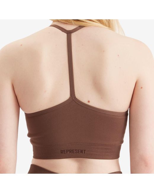 Represent Brown Owners Club Seamless Low Impact Bra Top