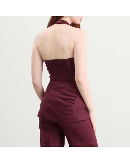 Faithfull The Brand Red Fia Halter Top