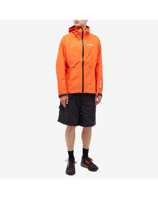 Adidas Orange Xperior Gore-Tex Packable Jacket for men