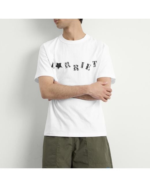 Larriet White Stencil T-Shirt for men