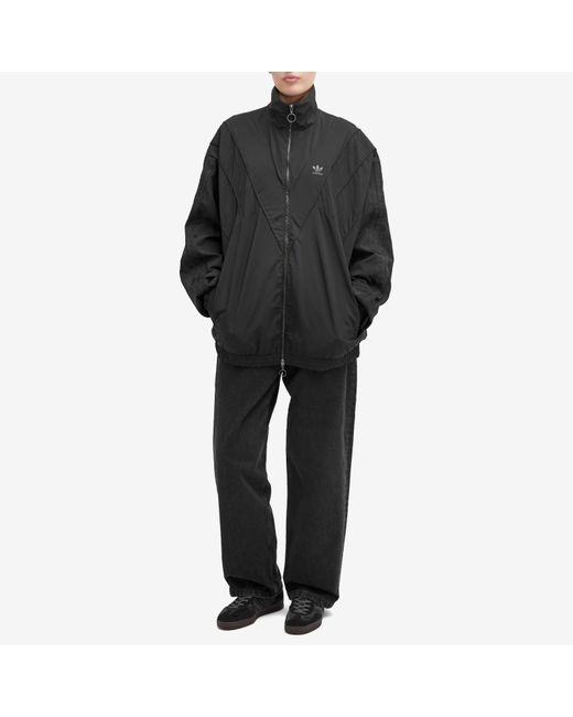 Adidas Black Rasant Oversized Zip Off Track Top