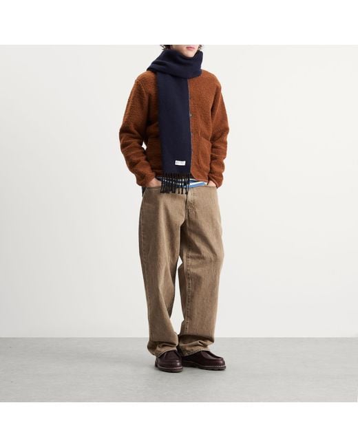 Universal Works Blue Double Sided Scarf for men