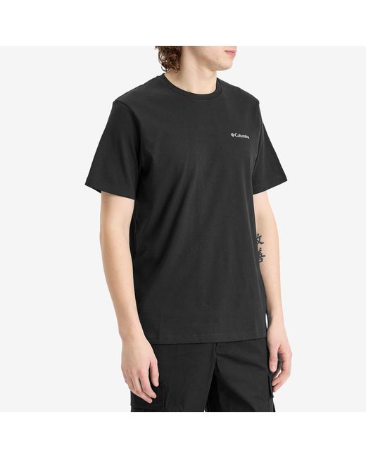 Columbia Black Hageman Graphic T-Shirt for men