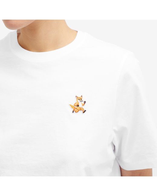 Maison Kitsuné White Speedy Fox Patch Comfort T-Shirt