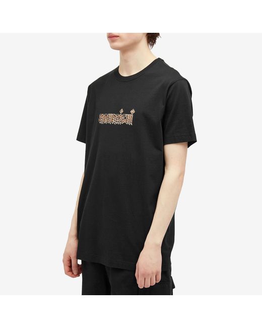 Maharishi Black Tiger Fur Calligraphy T-Shirt for men