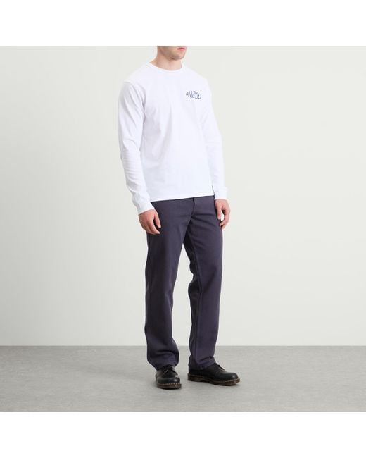 Palmes Blue Coarse Trousers for men