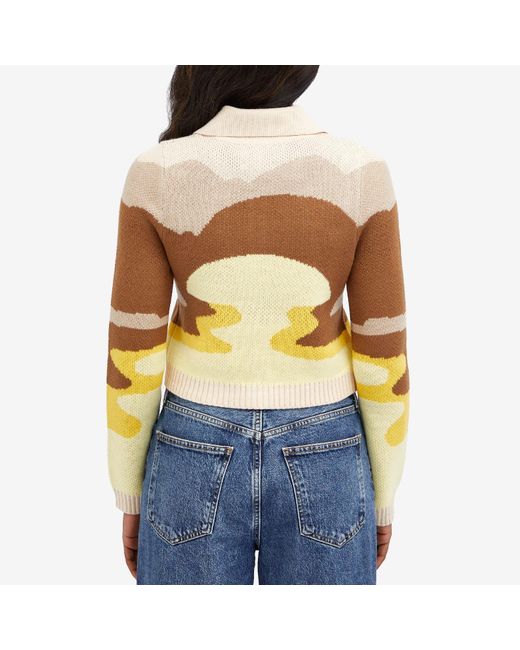 House Of Sunny Yellow The Dunes Stripper Cardigan