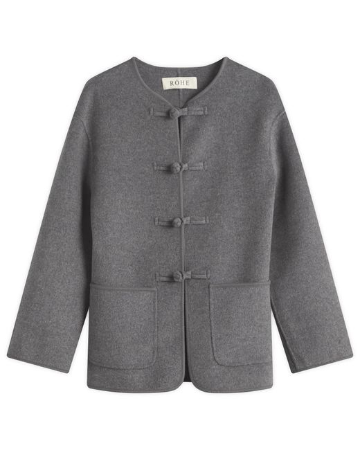 Rohe Gray Mandarin Closure Double-Faced Jacket