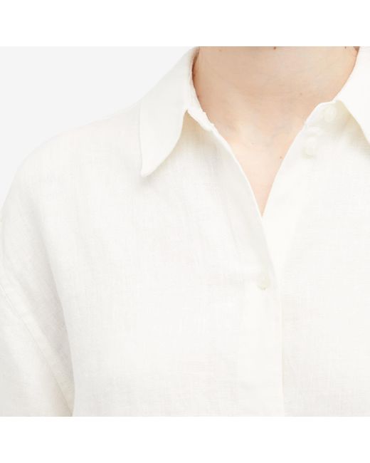 Samsøe & Samsøe White Salarika Linen Shirt