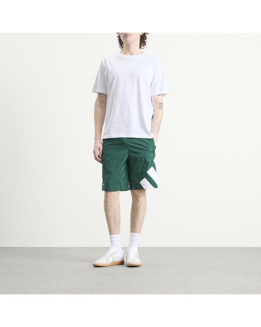 Adidas Green Three Bar Logo Short for men