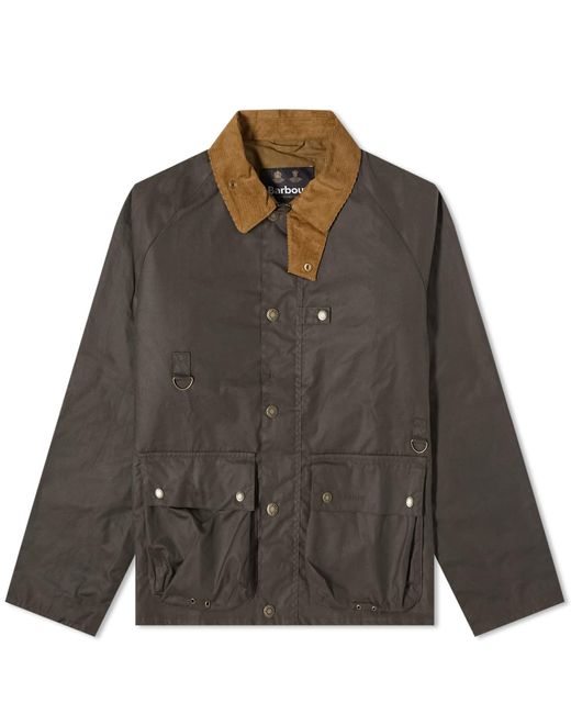 Barbour Gray Utility Spey Wax Jacket for men