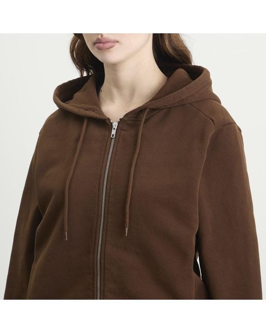 Entire studios Brown Slim Zip Up Hoodie