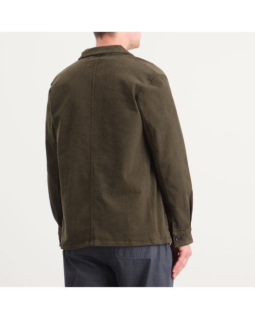 Portuguese Flannel Green Labura Chore Jacket for men