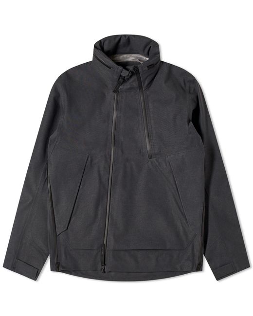 Norse Projects Black Textured Twill Gore-Tex 3L Stand Collar Jacke for men