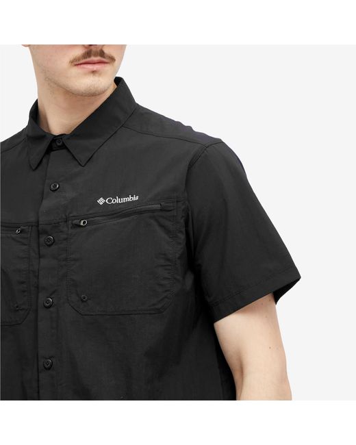 Columbia Black Mountaindale Outdoor Short Sleeve Shirt for men