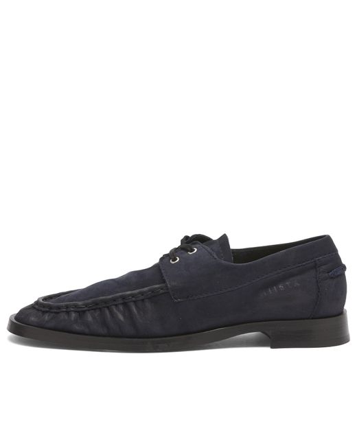 Miista Black Edelira Suede Boat Shoe