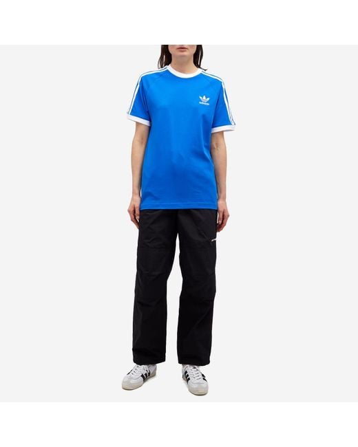 Adidas Blue 3-Stripes T-Shirt