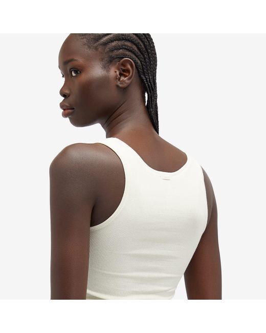 Skims White Cotton Rib Tank