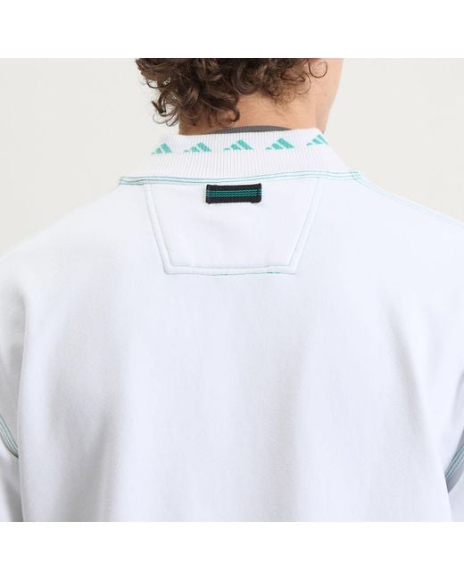 Adidas White Golf Eqt Quarter-Zip Top for men