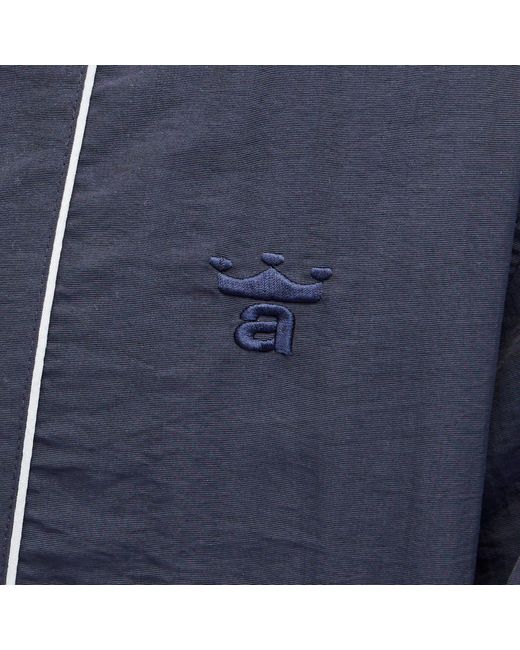AWAKE NY Blue Classic Logo Coaches Jacket for men