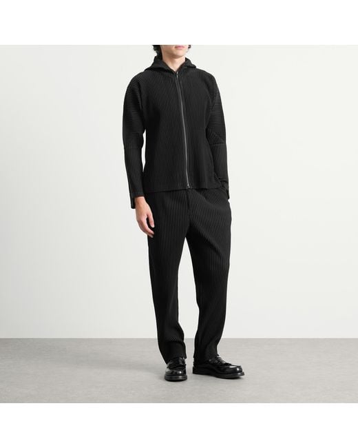 Homme Plissé Issey Miyake Homme Plissé Zip Up Hoody in Black for