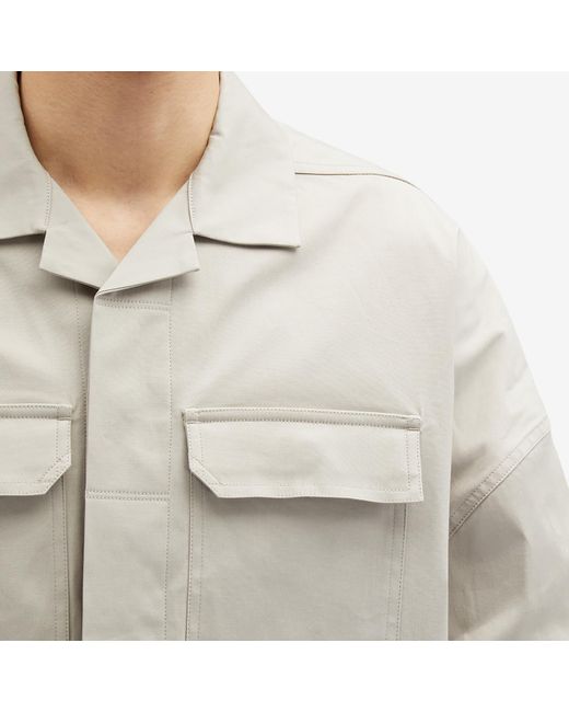 Rick Owens Gray Magnum Tommy Heavy Cotton Outershirt for men