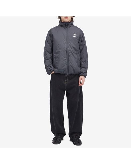 Aape By A Bathing Ape Blue Aape Now Reversible Camo Padded Jacket for men