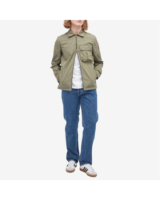 Belstaff Green Gabardine Drome Overshirt for men