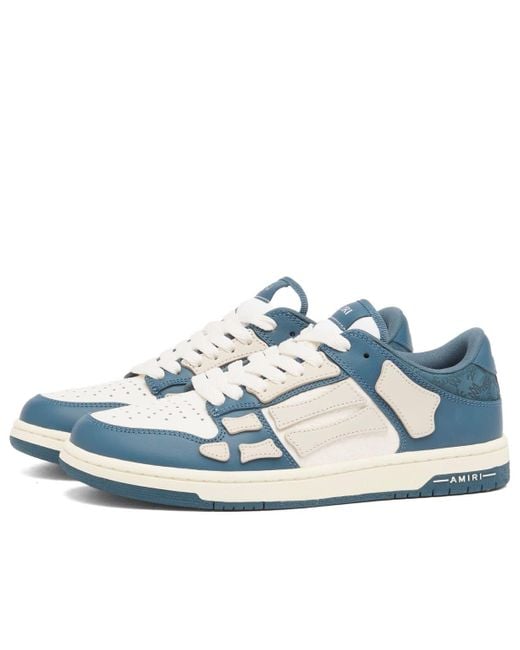Amiri Blue Debossed Ma Quad Skel Top Low for men