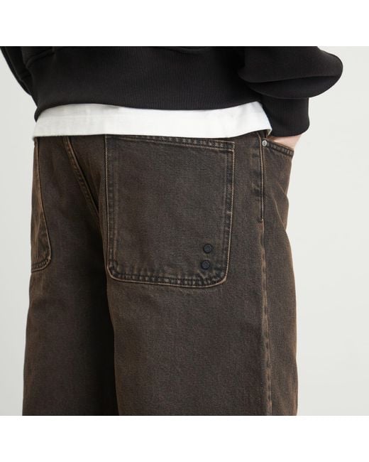About Blank Gray Felled Denim Short for men