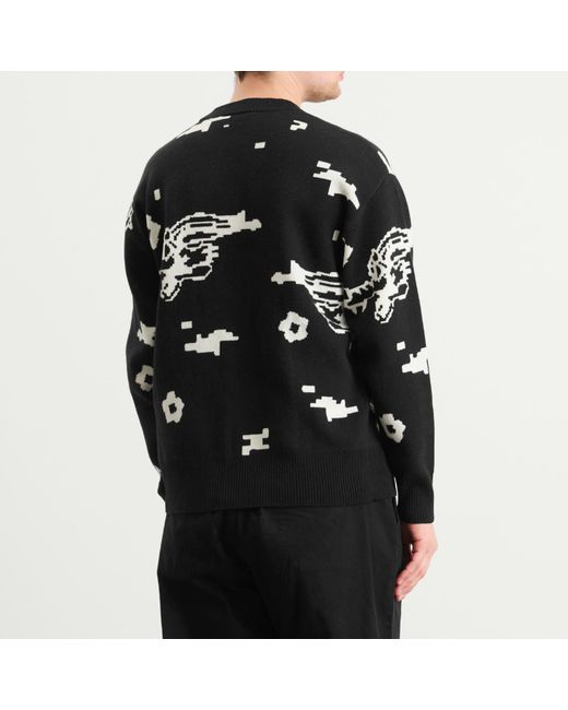 Pawa Speed Sports Black Digi Doggo Knit Sweater for men