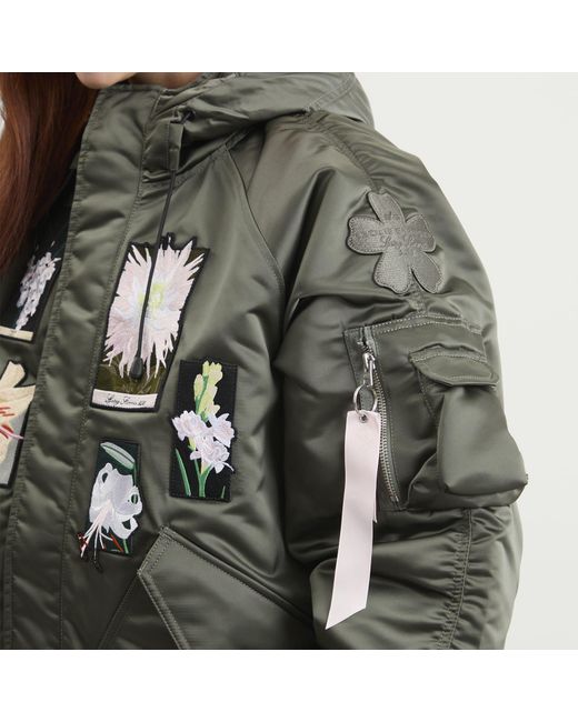 CECILIE BAHNSEN Green X Alpha Industries N-2B Patch Jacket